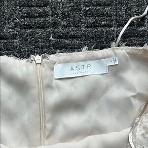 Cream colored dress!